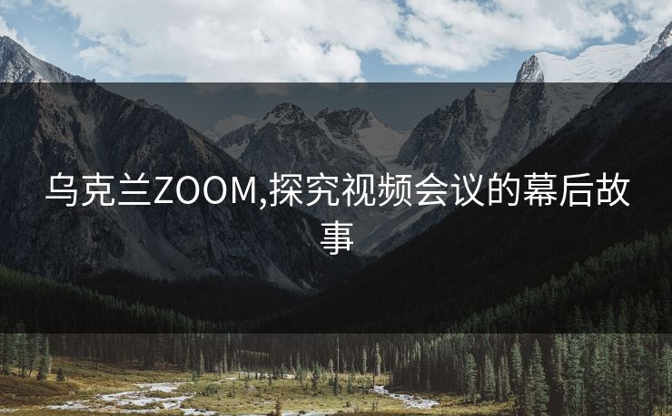 乌克兰ZOOM,探究视频会议的幕后故事 乌克兰ZOOM,探究视频会议的幕后故事