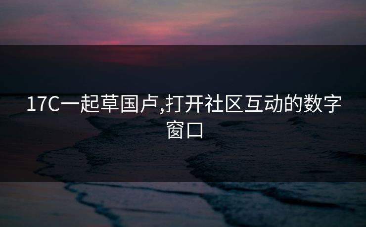 17C一起草国卢,打开社区互动的数字窗口