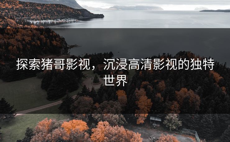 探索猪哥影视，沉浸高清影视的独特世界
