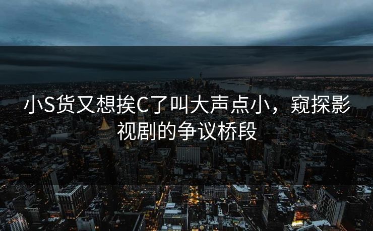小S货又想挨C了叫大声点小,窥探影视剧的争议桥段 小S货又想挨C了叫大声点小,窥探影视剧的争议桥段
