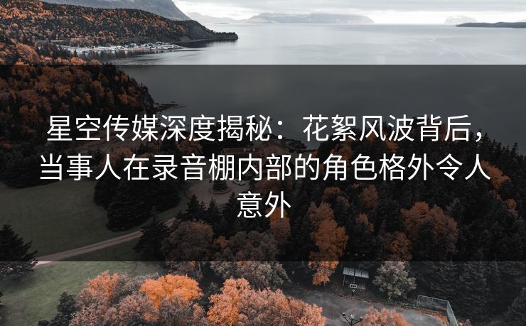 星空传媒深度揭秘:花絮风波背后,当事人在录音棚内部的角色格外令人意外 星空传媒深度揭秘:花絮风波背后,当事人在录音棚内部的角色格外令人意外