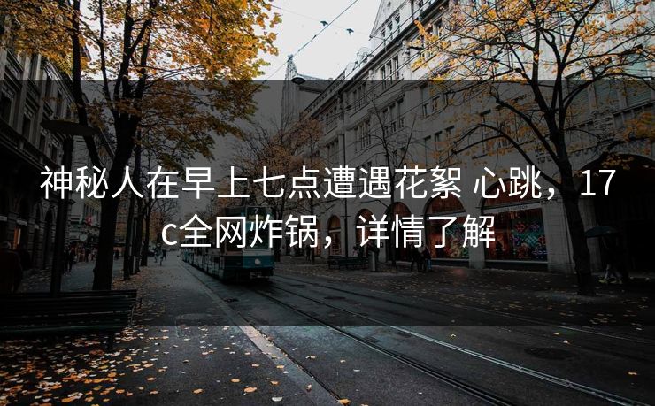 神秘人在早上七点遭遇花絮 心跳，17c全网炸锅，详情了解